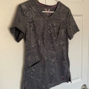 Small Smitten snake print scrub top